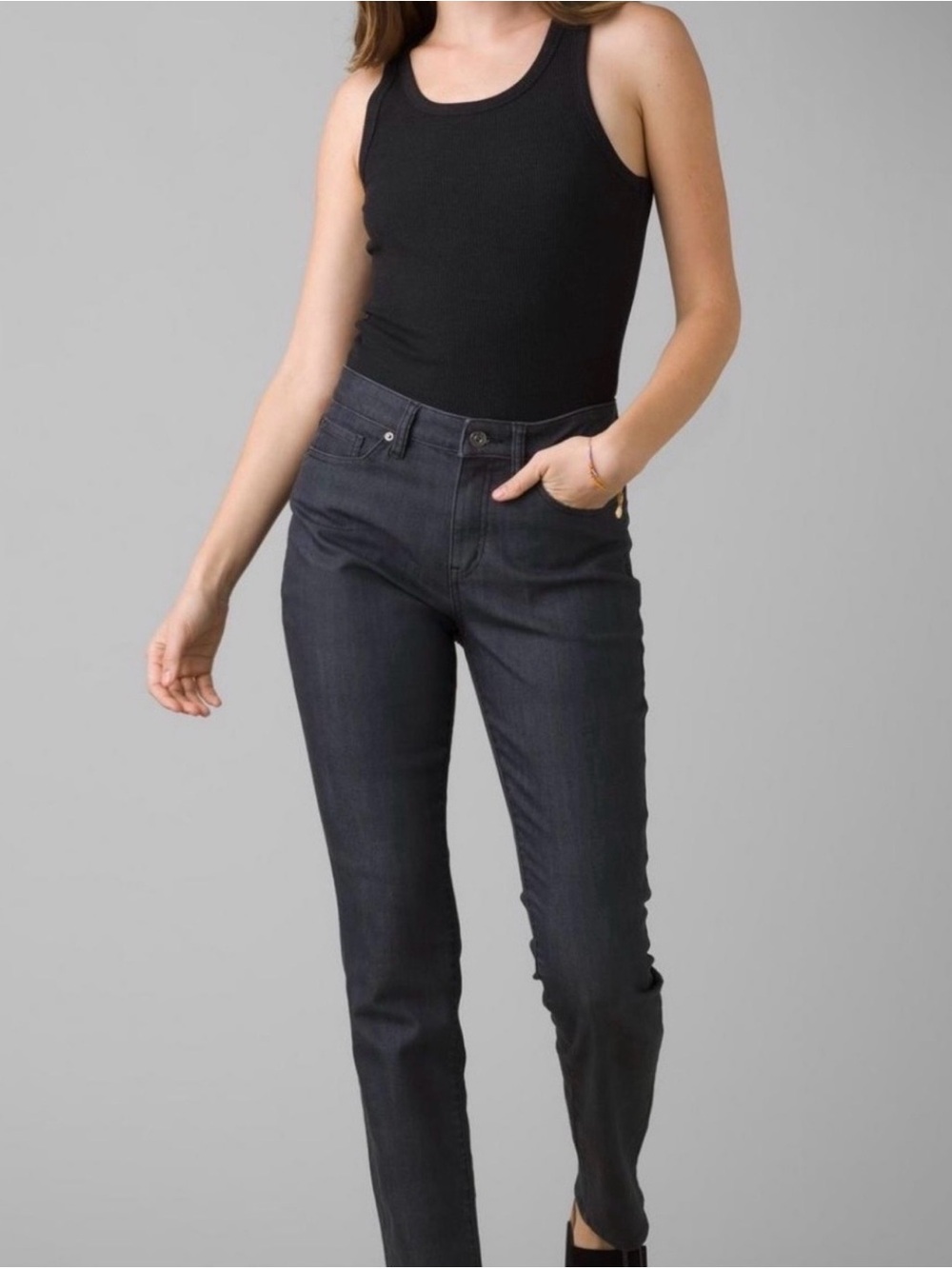 Prana Kayla Women’s High Rise Slim Jeans, Dark Denim/Grayish,  Size 0, 4 & 6 NWT